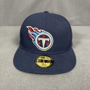 Tennessee Titans New Era Fitted Hat Size 7 1/4 NFL 59Fifty Cap Blue